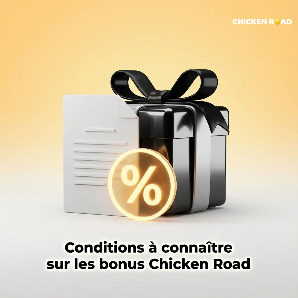 Illustration d’un guide expliquant les conditions des bonus Chicken Road dans un casino en ligne en français
