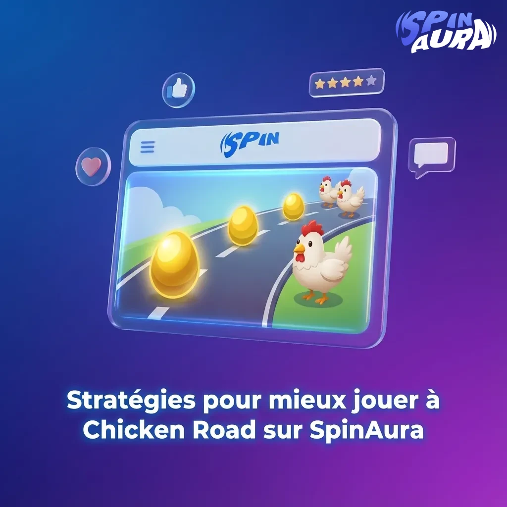 Illustration d’un joueur appliquant des stratégies prudentes à Chicken Road sur SpinAura, avec petits gains sécurisés